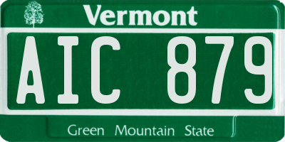 VT license plate AIC879
