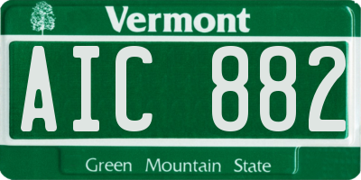VT license plate AIC882