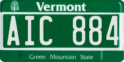 VT license plate AIC884