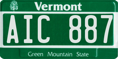 VT license plate AIC887