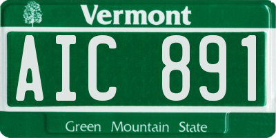 VT license plate AIC891