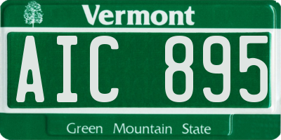 VT license plate AIC895