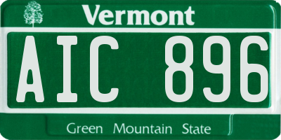 VT license plate AIC896