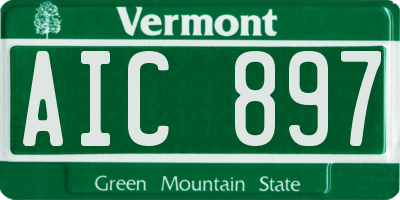 VT license plate AIC897