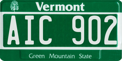 VT license plate AIC902