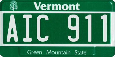 VT license plate AIC911