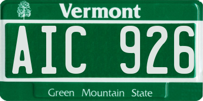VT license plate AIC926