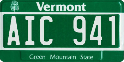 VT license plate AIC941