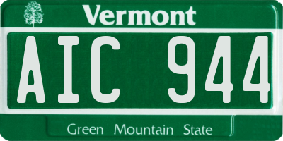VT license plate AIC944