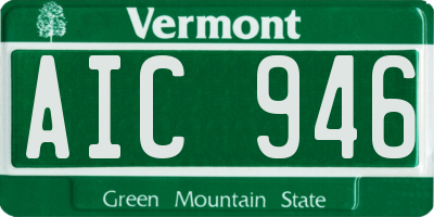 VT license plate AIC946