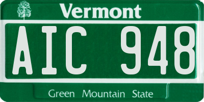 VT license plate AIC948
