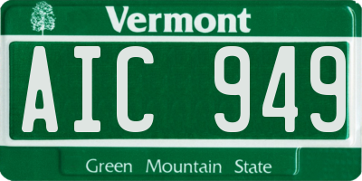 VT license plate AIC949