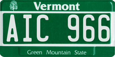 VT license plate AIC966