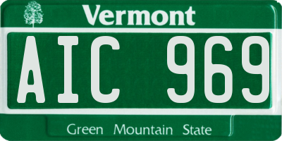 VT license plate AIC969