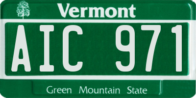 VT license plate AIC971
