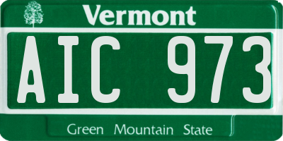 VT license plate AIC973