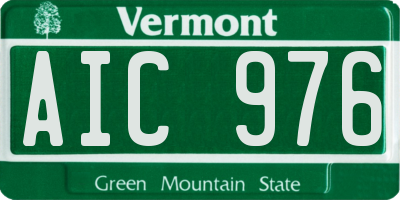 VT license plate AIC976