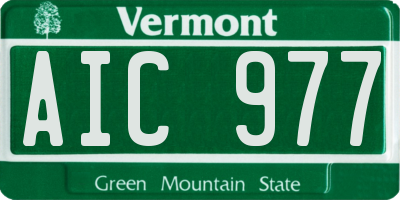VT license plate AIC977