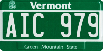 VT license plate AIC979