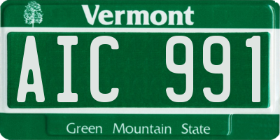 VT license plate AIC991