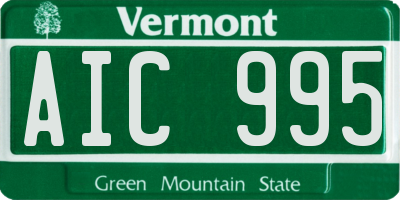 VT license plate AIC995