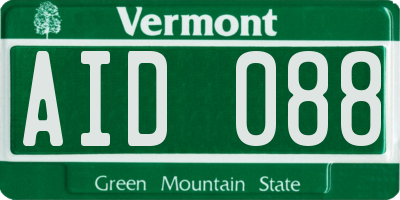 VT license plate AID088