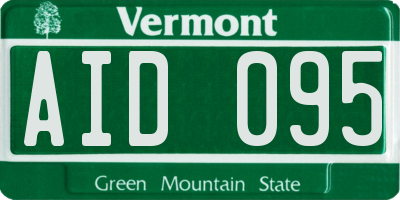 VT license plate AID095