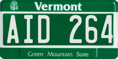 VT license plate AID264