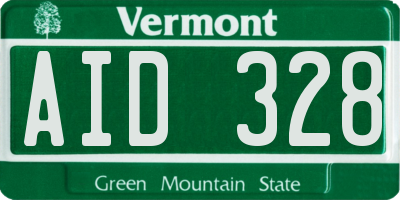 VT license plate AID328