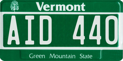 VT license plate AID440