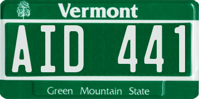 VT license plate AID441