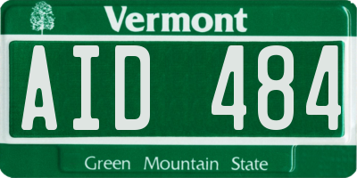 VT license plate AID484