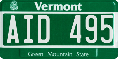 VT license plate AID495