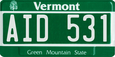 VT license plate AID531