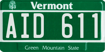 VT license plate AID611