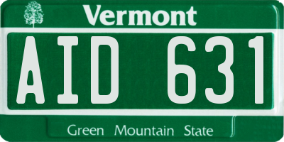 VT license plate AID631