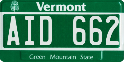VT license plate AID662