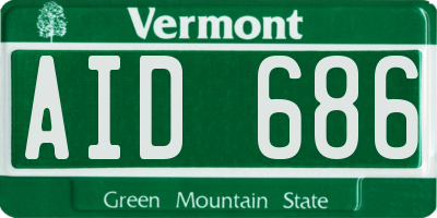 VT license plate AID686