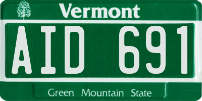 VT license plate AID691