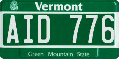 VT license plate AID776