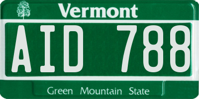 VT license plate AID788