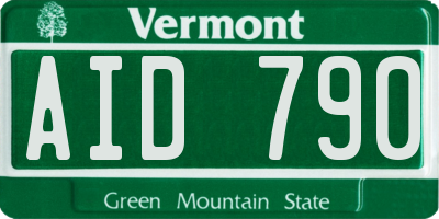 VT license plate AID790