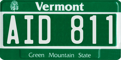 VT license plate AID811