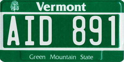 VT license plate AID891