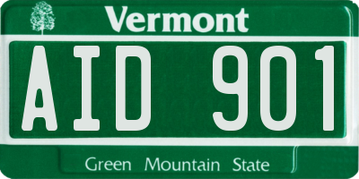 VT license plate AID901