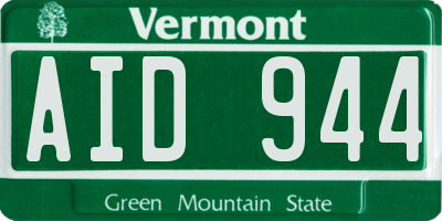VT license plate AID944