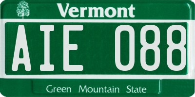 VT license plate AIE088