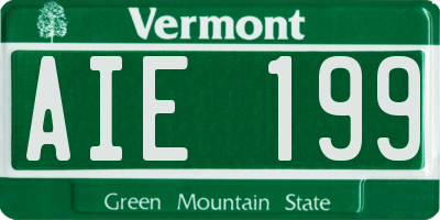 VT license plate AIE199