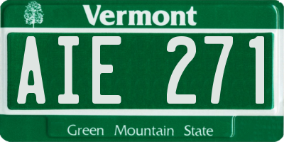 VT license plate AIE271