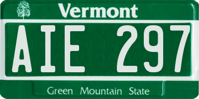 VT license plate AIE297